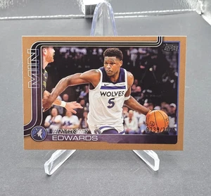 2025 Topps Basketball NBA Flagship Anthony Edwards Gold 0739/2025 Card #108 - Picture 1 of 2