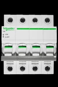 SCHNEIDER 125 AMP FOUR POLE MAIN SWITCH DISCONNECTOR ISW A9S65492 - Picture 1 of 6