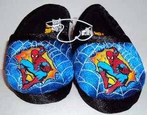 Toddler boys Spider Sense Spiderman Blue & Black House Slippers Size Small 5/6 - Picture 1 of 3