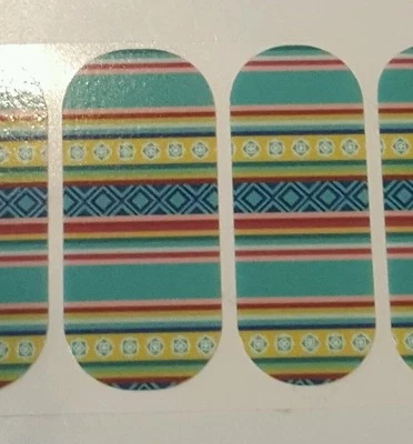 Jamberry NOV HOST EXCL, 1/2 hoja, hermosas rayas verdes  Foto 1 de 4