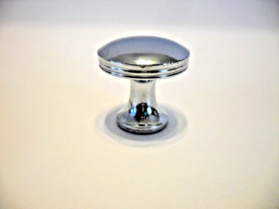 Vintage Nos Chrome Drawer Knobs 1-1/16" Cabinet Door Pull Stanley #4493 - Image 1 of 4
