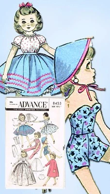 1950s Vintage Advance Sewing Pattern 8453 10" High Heel Revlon Doll Clothes - Image 1 of 4