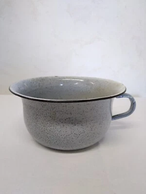Pot De Chambre Émaillée Ancien - Photo 1/4