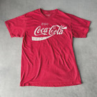 Coca-Cola Shirt Mens Medium Red Athletic Fit Employee Graphic