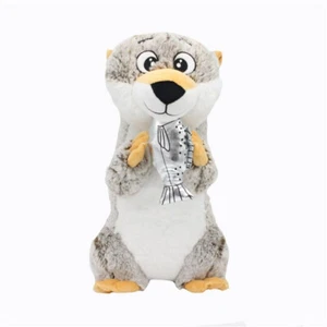 Grupo Moya 20602 Otter mit silbernem Fisch 32cm stehend Plüsch Kuscheltier - Bild 1 von 1