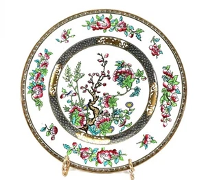 PIATTO albero indiano Mintons fiori rosa vintage bordo oro c - Foto 1 di 9