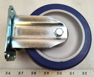 Debris Resistant Standard Plate Caster 5 in Wheel Dia, 220 lb RigidCaster 1G201B - Picture 1 of 7