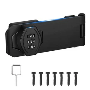 4 Inch Keyless Combination Cabinet Lock Security Closet Door Lock Hasp Latch - Picture 1 of 6