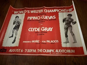 RARE VINTAGE 1977 CHAMPIONSHIP CUEVAS vs GRAY boxing poster. Good condition - Picture 1 of 8