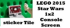 LEGO Star Wars Console Screen 1x2 Dark Red Silver Sticker Tile 2015 Retired part - Picture 1 of 1