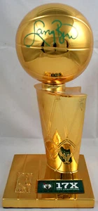 Mini trofeo autografiado por Larry Bird de los Boston Celtics de 12"" de la NBA - Beckett con holograma - Imagen 1 de 2