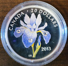 Canada Fine Silver 20 Dollars 2013 Iris Versicolor - EST $120+ FREE SHIPPING!