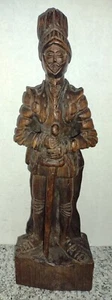 Medieval Knight Statue Figure Holding Sword. Spanish Cultural Art Form. 15" High - Picture 1 of 7