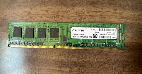 RAM Crucial 4 Go (2x2 Go) DDR3 240 Broches - Kit 2 Modules CT25664BA1339, Occasion Testé