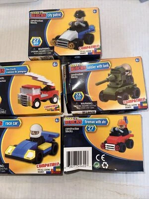 NEW MAKE-IT BLOCKS 5 Sets Fits All Leading Brand  Atv, Tank, Fire Truck Etc - Image 1 of 4
