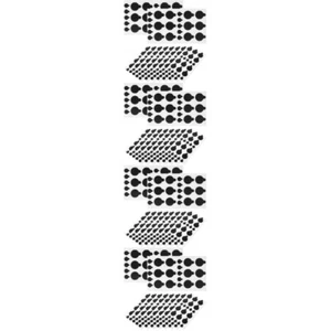 Set of 4 Blackout -Schattenaufkleber Selbstklebende Handwerksstätte - Afbeelding 1 van 12