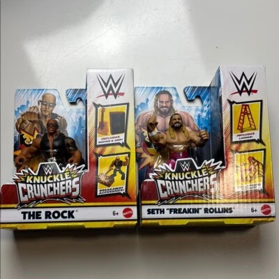 WWE Knuckle Crunchers Serie 4 Juego de 2 figuras Rock and Rollins Foto 1 de 4