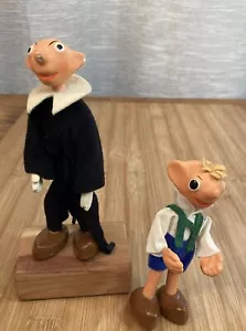 Vintage Spejbl & Hurvinek Toy Figures Doll Czechoslovakia Cult Puppets 1970s - Picture 1 of 15