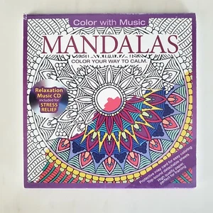 Color with Music - Mandalas coloring book with Relaxation Music CD - Foto 1 di 6