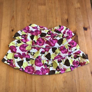 Girls Pink Green Floral Skirt Size 5T OshKosh Genuine Kids 100% Cotton Corduroy - Picture 1 of 12