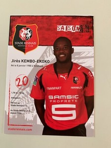 RENNAIS STADIUM PLAYER CARD - RENES // 2007-2008 SEASON // JIRES KEMBO - EKOKO