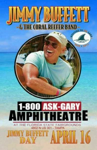 JIMMY BUFFETT REPLICA 2011 CONCERT POSTER - Picture 1 of 1