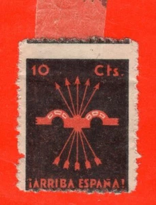 ESPAÑA 1937 GÁLVEZ 7* GUERRA CIVIL FALANGE ESPAÑOLA PAPEL DELMEINA - Imagen 1 de 2