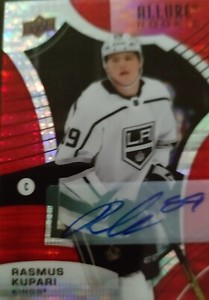 2021-22 Upper Deck Allure Rasmus Kupari Red Rainbow Rookie Autographed LA Kings