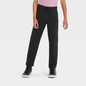 Boys' Jersey Lined Pull-on Pants - Cat & Jack™ Black Size 12 - Picture 1 of 1