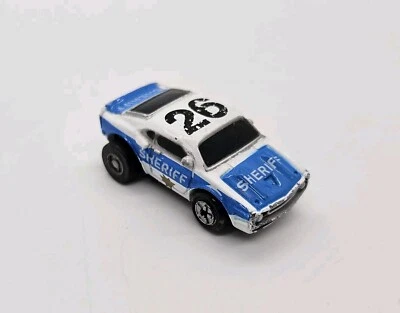 Micro Machines Galoob Snap Backs '69 Ford Mustang GT 500 Sheriff Vintage Toy - Image 1 of 4