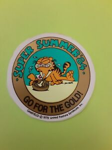Vintage 80er Jahre Garfield Olympic Aufkleber