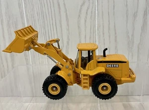 JOHN DEERE ERTL 7" TOY TRACTOR YELLOW DIE CAST FRONT END LOADER FARM TOY - Picture 1 of 12