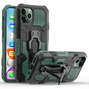 For iPhone 13 12 Mini 11 Pro XS Max Belt Clip Stand Case Cover+Screen Protector