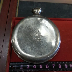 The 1915 Gillette Metal Nickel Plated Bed Warmer/Hot water Bottle Antique - Picture 1 of 6
