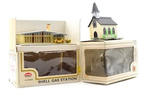 Model Power N Scale 7404-87 Shell Gas Station and Country Church 55-7315 - Picture 1 of 7