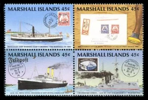 Marshall Islands: 1989 Ships and the Marshalls Postal History Block (229a) MNH - Picture 1 of 1