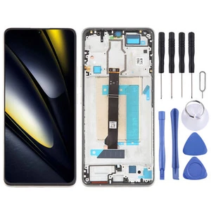 Original LCD Touch Screen Digitizer Replacement +Silver Frame For Xiaomi Poco F6 - Picture 1 of 6