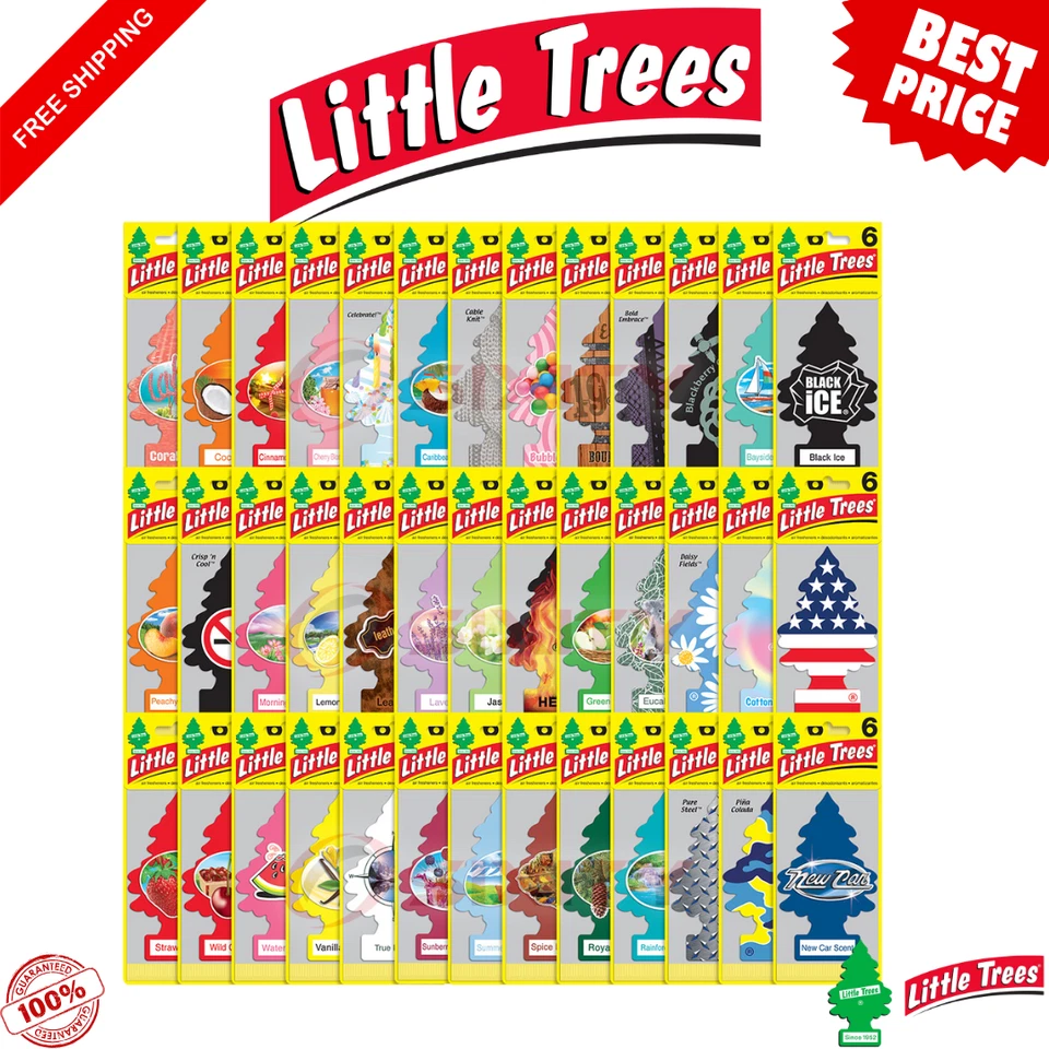 Little Trees Hanging Air Freshener Choose Scent Home Car 6-12-24-48-96-144 pc - Image 1 of 1
