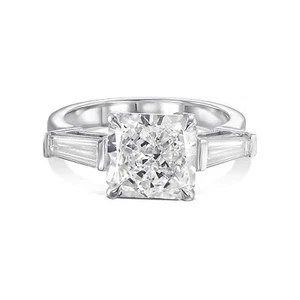 14k White Gold Ring F VS1 4.50 Ct Lab-created Diamond IGI CERTIFIED Love Gift - Picture 1 of 6