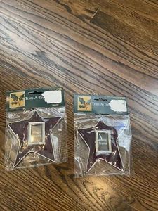Trim-A-Tree Photo Frame Christmas Tree Decor Red Set Of 2 - Picture 1 of 6