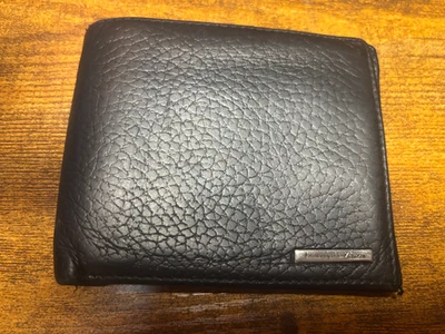 Cartera para hombre Ermenegildo Zegna de cuero negro Foto 1 de 4