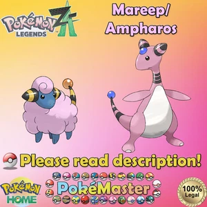 💚Shiny Non-shiny Alpha Mareep Ampharos 6IV💚Pokémon Legends: Z-A (💯Legal) - Imagen 1 de 1