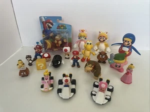 Nintendo Super Mario Lot 23 Figures Toad Yoshi Donkey Kong Kart Princess Peach - Picture 1 of 9