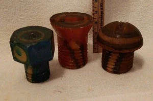 Candele vintage psichedeliche arancio blu hippie mod groovy multicolore viti cera - Foto 1 di 12