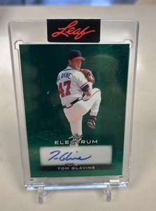 2024 Leaf Electrum Tom Glavine Auto Green Egypt #1/5 - Picture 1 of 2
