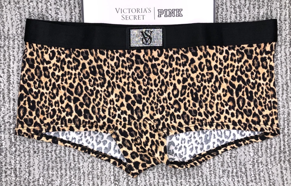 Victoria's Secret Nuevo con Etiquetas Pequeño Estampado de Leopardo Parche Brillante Niño Panty Logo Sexy Foto 1 de 4