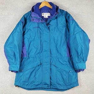 Vintage 90s Columbia Gizzmo 3-in-1 Damen Gr. L Winter Ski Jacke Lila Teal - Bild 1 von 11