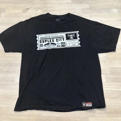 WWE Brock Lesnar Suplex City T-Shirt XL Black Wrestler Authentic Wear - Image 1 of 4