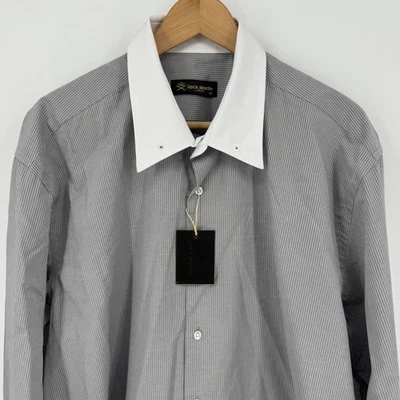 Camisa de vestir Jack Martin London para hombre 3XL a rayas manga larga abotonada nueva con etiquetas Foto 1 de 4