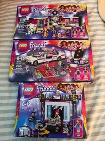 Lego Friends Pop Star Sets 41107, 41117, & 41104, Brand New Retired Sets
